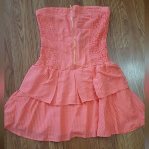 Bebe S/L Sydney smocked Tier Dress